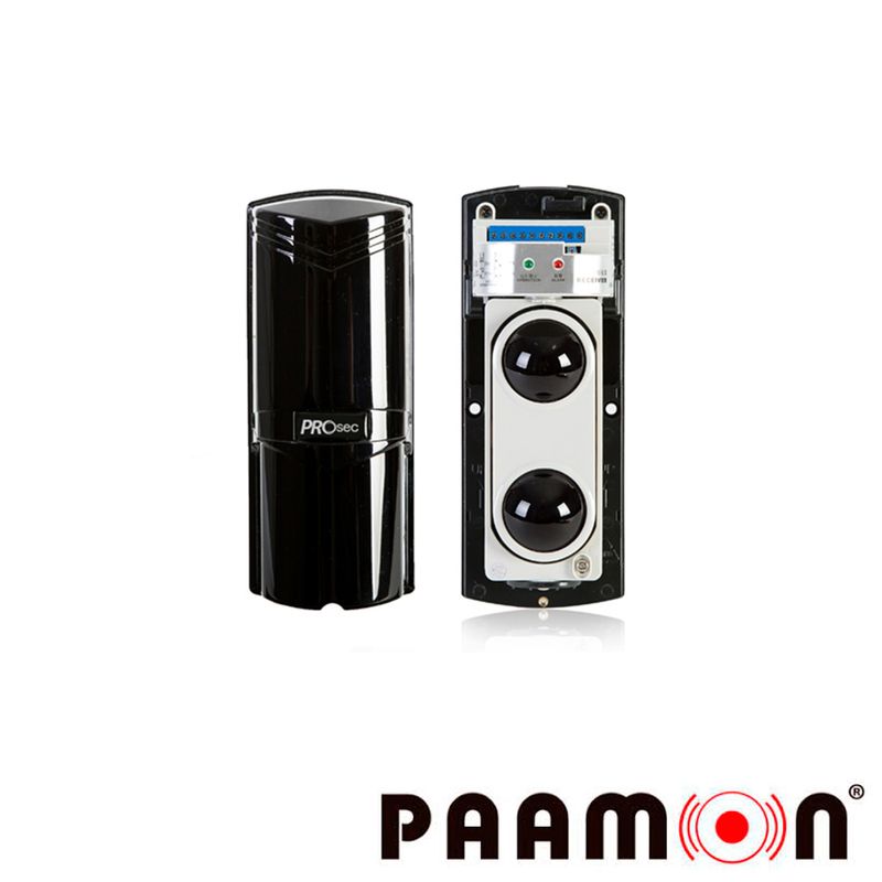 Sensor Fotoelectrico De 2 Rayos De Luz Paamon Pmbeam60 Distancia De 60 Metros En Exteriores Salida De Alarma No Y Nc Compatible 