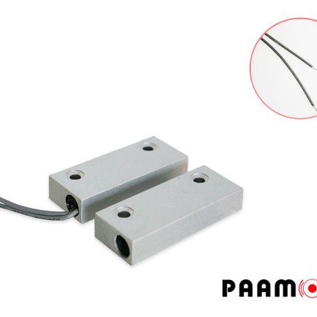 Contacto Magnetico Paamon Pmmgn41 Alambrico/ Metalico/ Ideal Para Puertas De Metal/ Uso Comercial O Industrial/ Salida De Alarma