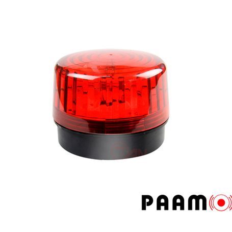 Estrobo Color Rojo Paamon Pamled2 Ultra Potente Con Leds Individuales/ Alámbrico/ Material Abs De Alto Impacto/ Destello 90xmin 
