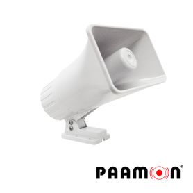 sirena 30watts paamon pamsre30w doble tono alambrica  color blanco protección ip65  uso en interior y exterior nivel de sonido 