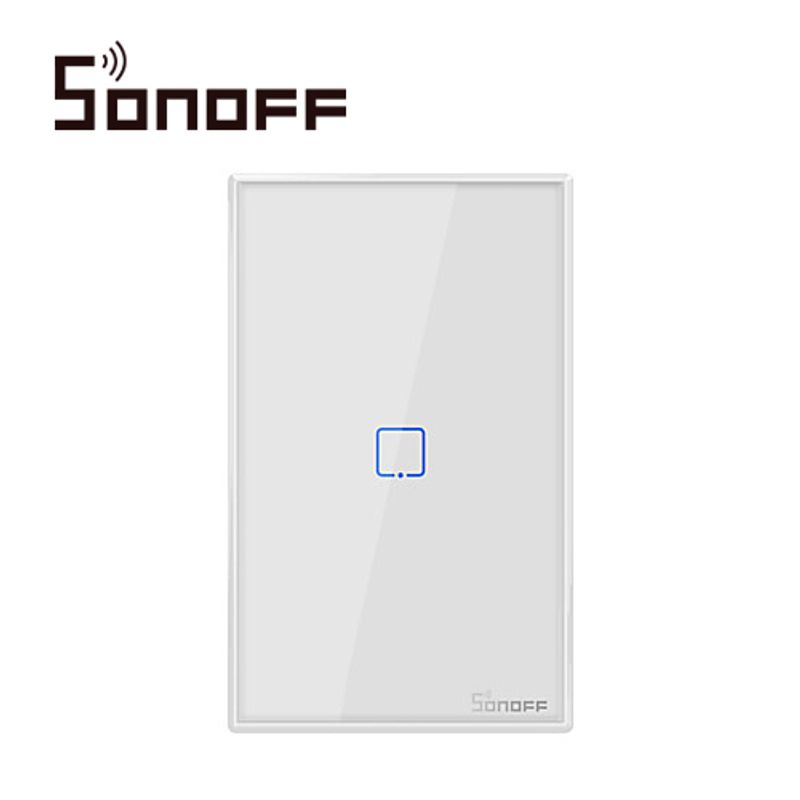 Apagador De Pared Touch On/off Sonoff T2us1c Smart Inalambrico Wifi Para Solucion De Smart Home Con Temporizador Para Ios Y Andr