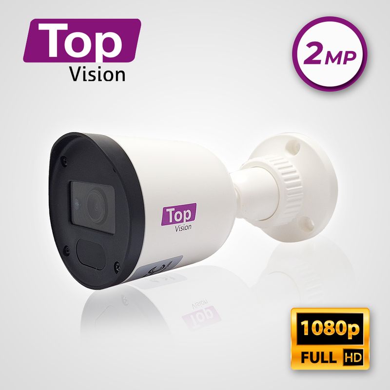 Cam Hd Bullet Topvision Tcb120 Ahd / Tvi / Cvi / Sd / 2mp1080p / 2.8mm / 20m Ir / Coc / Plástica / Ip66 / 12vcd 