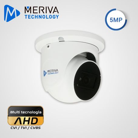 cámara hd domo 5mp meriva technology msc5303 ahd  tvi  cvi  lente 36mm  30m ir  osd  coc  metálica  ip67  12vcd