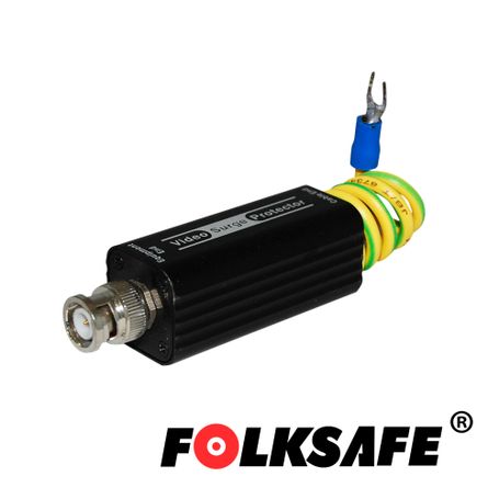 Protector De Voltaje Folksafe Fssp3001u Protege Contra Sobretensiones En Video De Hasta 10ka Sobre Cable Coaxial O Utp Conectore