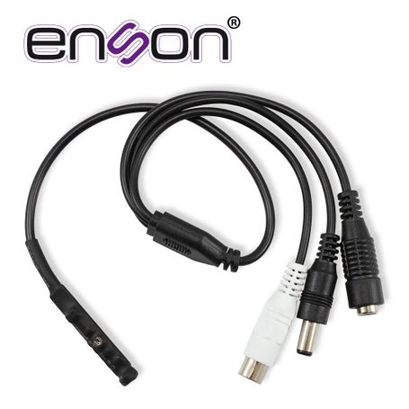 microfono enson pa4mic 35db omnidireccional con perilla de ajuste de ganancia 12vdc inout y conector rca