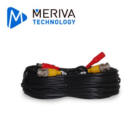 cable de video hd armado meriva mvahdcb18 18mts negro con conectores de video bnc y corriente optimizado para ahdhdtvihdcvi