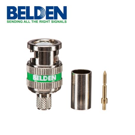 conector bnc belden 1694abhd3 para sdihd en coaxial rg6 tipo de compresion 3 piezas tradicional