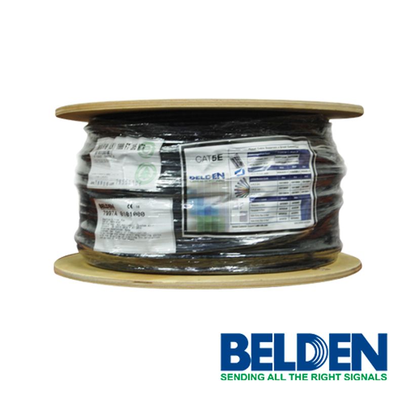 Cable Utp Cat5e Belden 7997a 0101000 Forro Polietileno Planta Externa Osp Negro 4 Pares Con Gel 200 Mhz Calibre 24awg 100 Cobre 