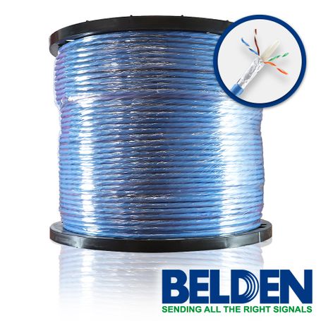 cable utp cat6a belden 10gxw12 0061000 forro pvc azul cmr riser 4 pares 500mhz calibre 23 awg 100 cobre uso interior diametro 0