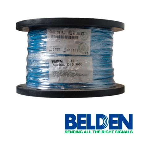 cable de alarma contra incendios belden 5320ul d151000 forro pvc azul cmr riserfplr 2c18awg 2 conductores calibre 18 awg solido