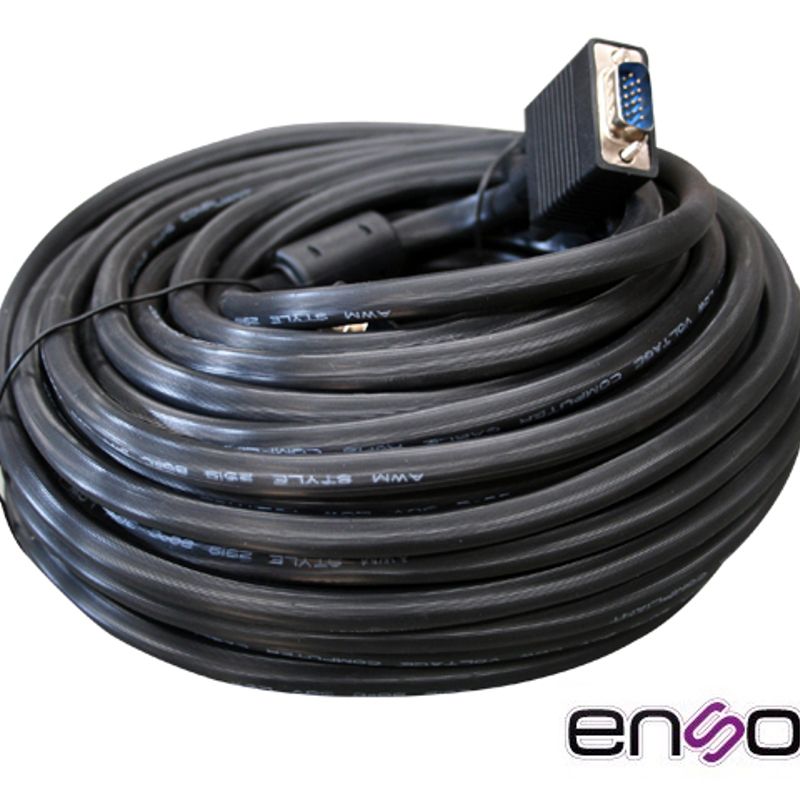 Cable De Video Vga Enson Ensvgacb2 20mt Machomacho Recomendado Para Sistemas De Video Vigilancia