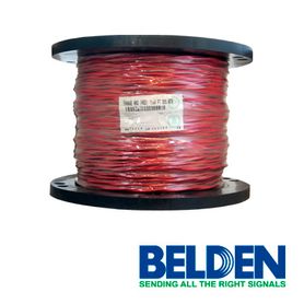 cable para seguridad y sonido belden 5000ue 0021000 forro pvc rojo cmrriser 2c12awg 2 conductores calibre 12 awg 100 cobre mult