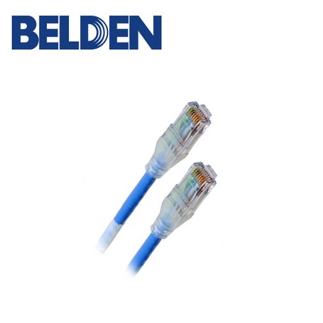 patch cord utp cat6a belden cad1106010 forro pvc azul cmrriser 4 pares calibre conductor 28 awg diámetro reducido cobre estanad