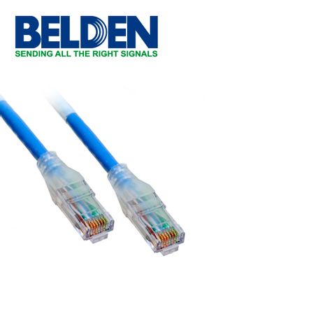 patchcord utp cat6 belden c601106003 forro pvc azul cmrriser 4 pares calibre conductor 24 awg 100 cobre uso interior partes rel