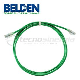 patchcord utp cat6 belden c601105007 forro pvc verde cmr riser 4 pares calibre del conductor 24 awg 100  cobre uso interior par