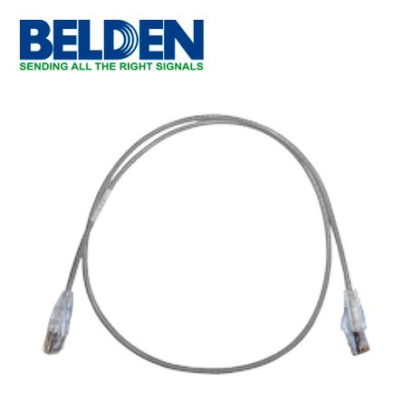 patch cord utp cat6a belden cad1108003 forro pvc gris cmrriser 4 pares calibre conductor 28 awg diámetro reducido cobre estanad