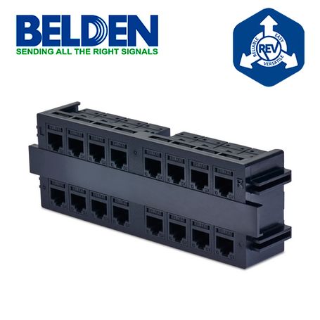 modulo de terminacion revconnect rvaxctm16jbk bedlen montaje en pared 16 puertos 