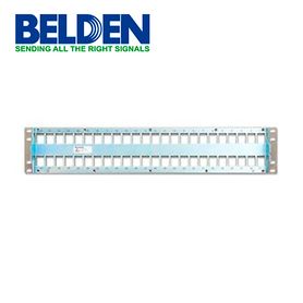 patch panel modular blindado cat6a cat6 cat5e belden ax104564 48 puertos rj45 vacio estilo keyconnect titanium 2 unidades de ra