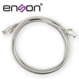 patchcord utp cat5e enson p5e15 serie eco calibre 24 awg cca de 15 metros forro pvc color gris para uso en interiores para cone