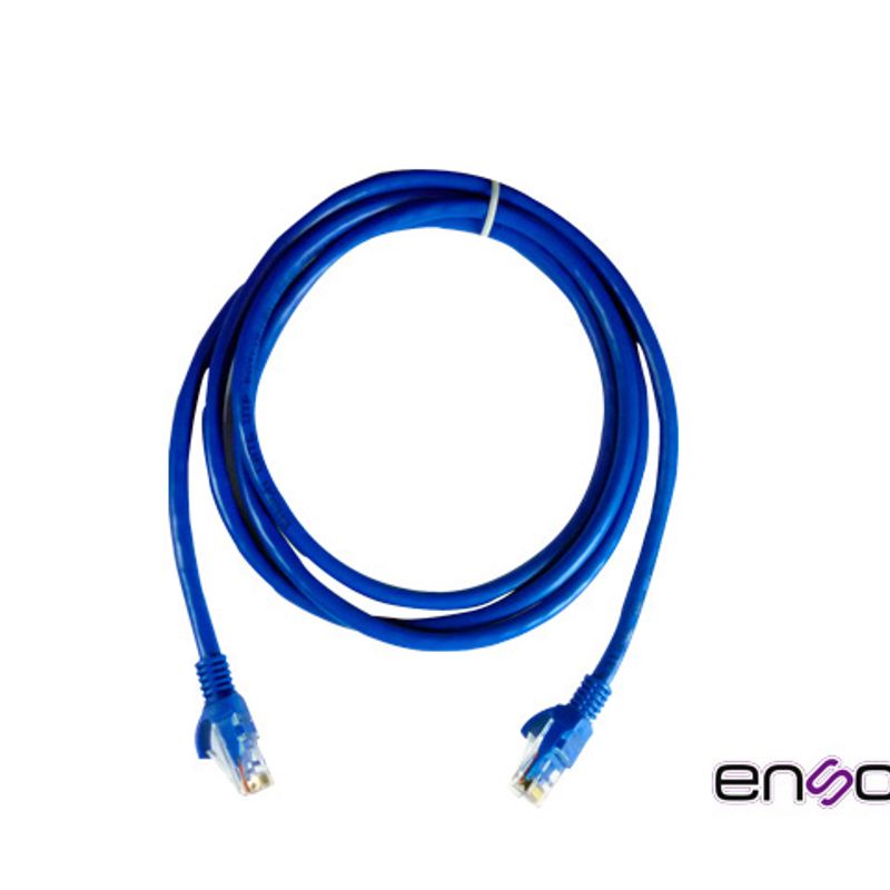 Patchcord Utp Cat6 Enson P6p30 Serie Proii Calibre 24 Awg De 3 Metros Forro Pvc Color Azul Para Uso En Interiores Para Conectar 