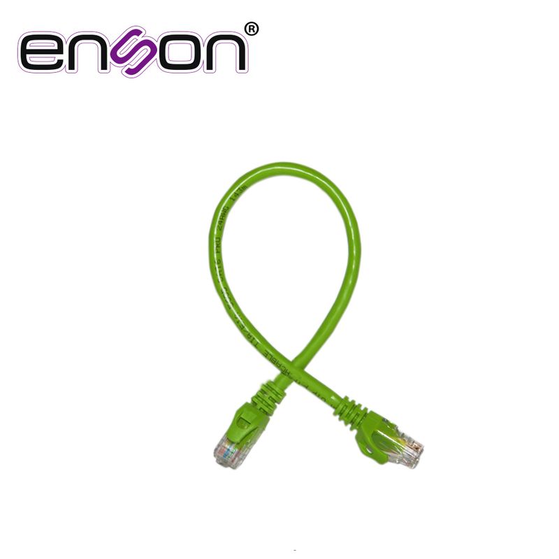 Patchcord Utp Enson P6003e Serie Pro 100ii 100 Cobre Color Verde 30cm Para Mejor Identificacion De Soluciones En Racks Y Gabinet