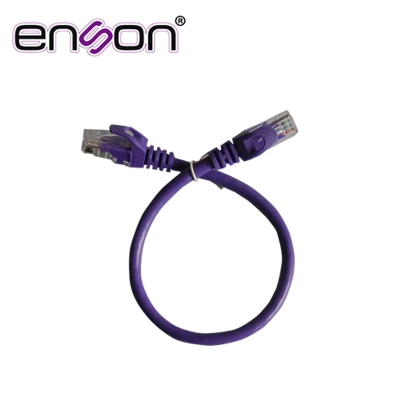 Patchcord Utp Enson P6003p Serie Pro 100ii 100 Cobre Color Morado 30cm Para Mejor Identificacion De Soluciones En Racks Y Gabine