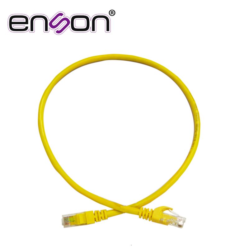 Patchcord Utp Enson P6006y Serie Pro 100ii 100 Cobre Color Amarillo 60cm Para Mejor Identificacion De Soluciones En Racks Y Gabi