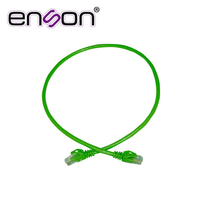 Patchcord Utp Enson P6006e Serie Pro 100ii 100 Cobre Color Verde 60cm Para Mejor Identificacion De Soluciones En Racks Y Gabinet