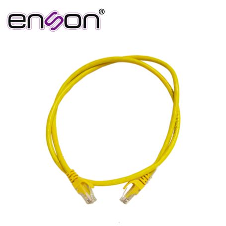 patchcord utp enson p6009y serie pro 100ii 100 cobre color amarillo 90cm para mejor identificacion de soluciones en racks y gab