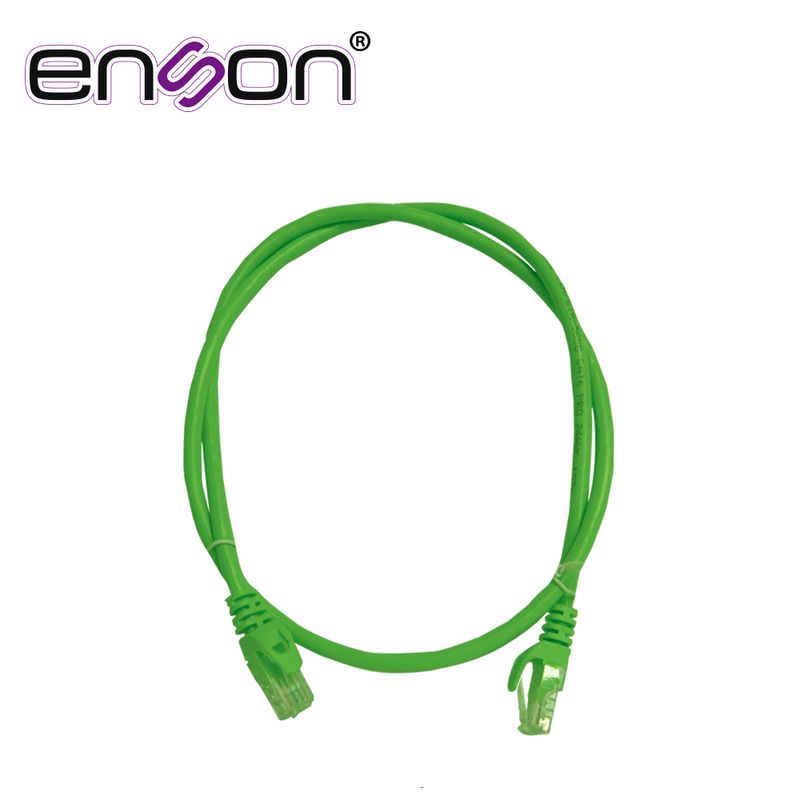 Patchcord Utp Enson P6009e Serie Pro 100ii 100 Cobre Color Verde 90cm Para Mejor Identificacion De Soluciones En Racks Y Gabinet