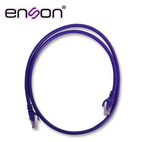 patchcord utp enson p6009p serie pro 100ii 100 cobre color morado 90cm para mejor identificacion de soluciones en racks y gabin