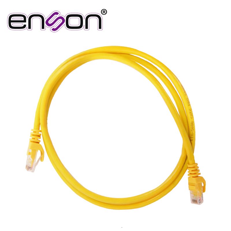 Patchcord Utp Enson P6012y Serie Pro 100ii 100 Cobre Color Amarillo 120cm Para Mejor Identificacion De Soluciones En Racks Y Gab