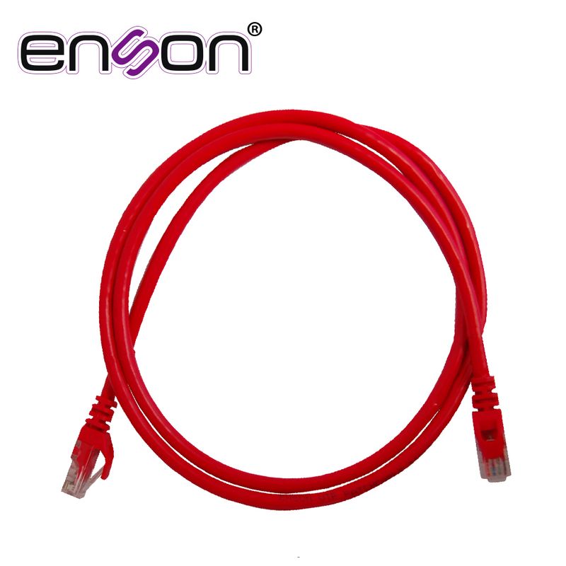 Patchcord Utp Enson P6012r Serie Pro 100ii 100 Cobre Color Rojo 120cm Para Mejor Identificacion De Soluciones En Racks Y Gabinet