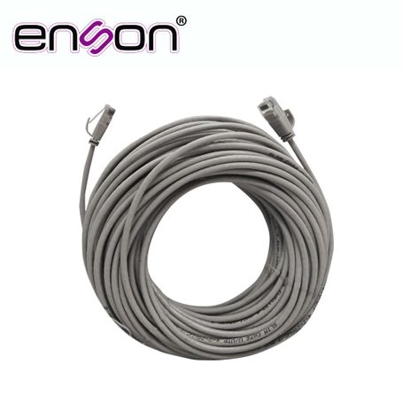 cable prearmado enson ensip18cat6 de 18mts cat6 con conectores rj45 tipo macho a cada extremo color gris para sistemas basicos 