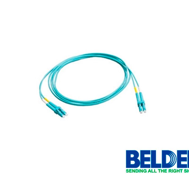 Jumper De Fibra Optica Belden Fp3sdsd003m Forro Pvc Color Aqua Flamabilidad Ofnr Riser Tipo De Fibra Multimodo Om3 50/125 Micras