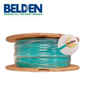 fibra optica interior multimodo belden fi3d012r9 12hilos om3 1640ft 500 mts color aqua en carrete  disponible en carrete de 164