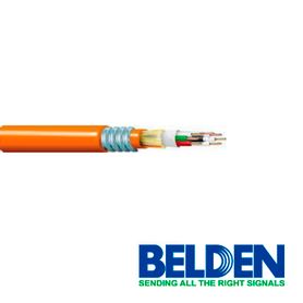 fibra optica os2 monomodo belden gcdh812l02100 12 hilos interior exterior lszh g652d  g657a1 presentación por riel 6890ft 2100 