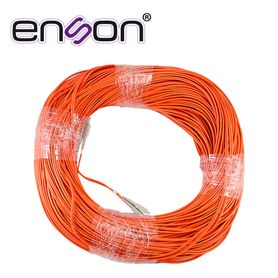 fibra optica enson 60201o200 de 200mts duplex multimodo om1 armada y terminada con conectores scsc