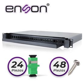 distribuidor de fibra optica enson ensodf8002 conectores tipo sc apc 1 unidad de rack uso interior