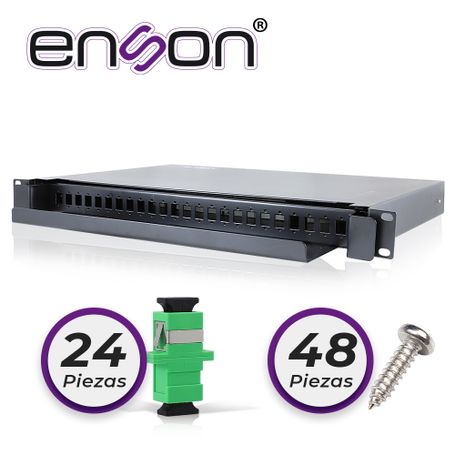 Distribuidor De Fibra Optica Enson Ensodf8002 Conectores Tipo Sc Apc 1 Unidad De Rack Uso Interior