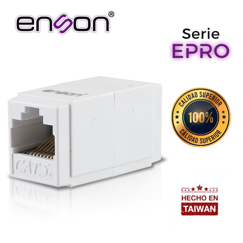 Cople Rj45 Enson Eprocop5e Hembrahembra Cat5e Ideal Para Unir De Dos Segmentos De Cable Utp Ya Terminados