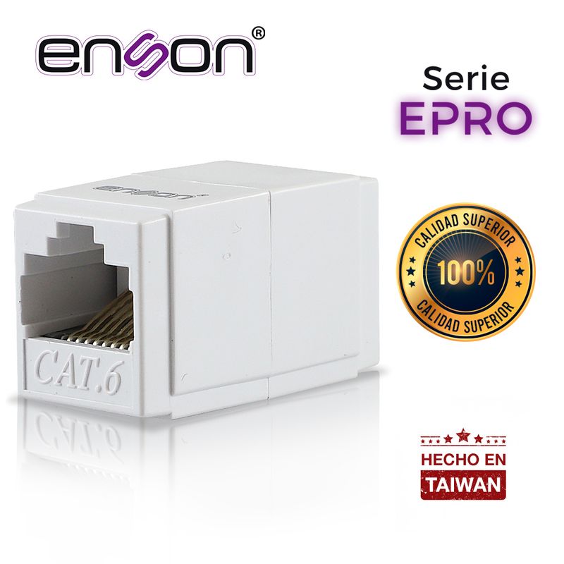 Cople Rj45 Enson Eprocop6 Hembrahembra Cat6 Ideal Para Unir De Dos Segmentos De Cable Utp Ya Terminados