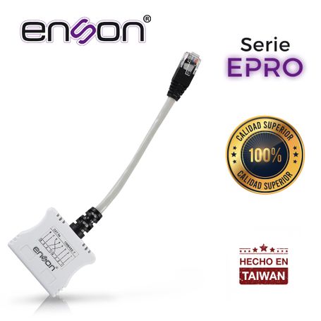 modulo duplexor pasivo enson eprot2 soporta poe trabaja en par ideal para enviar dos nodos de red a traves de un sol0o cable ut