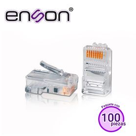 conector rj45 cat5e enson ensplcat5e 8 pines de cobre paquete 100piezas