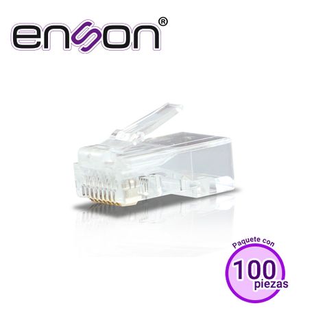 conector rj45 cat6 enson ensplcat6 8 pines de cobre paquete 100piezas