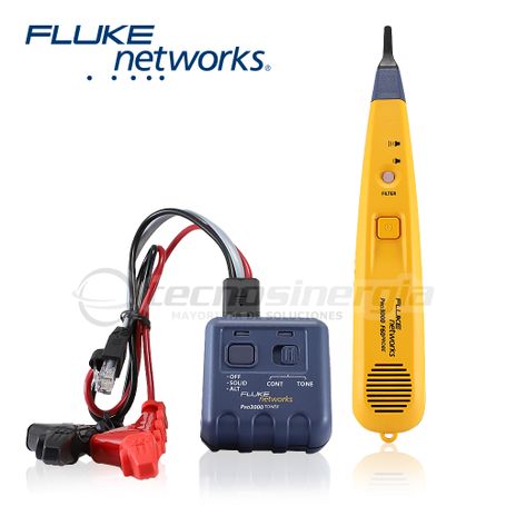 kit generador y detector de tonos fluke networks pro3000f60kit con filtrado de senales a 60 hz para rastrear redes no activas