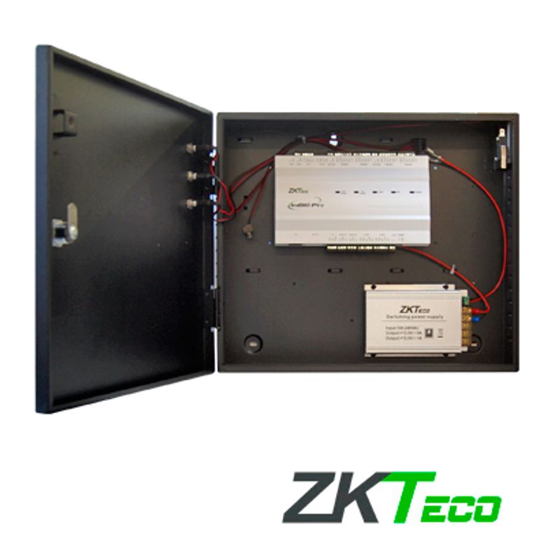  Panel De Control De Acceso Avanzado Greenlabel Zkteco Inbio260probox Kit Gabinete Y Fuente 2puertas/4lectoras/20000huellas/6000