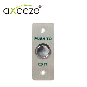 botón liberador axceze axpub80  boton push de acero inoxidable medidas 35 x 90mm   conexion a 2 hilos cuenta con los estados no