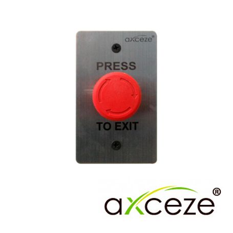 Botón De Paro O Emergencia Axceze  Axl60 Color Rojo Botón Push Con Enclave Forma Hongo. Para Uso Rudo. Cuenta Con Los Estados N.