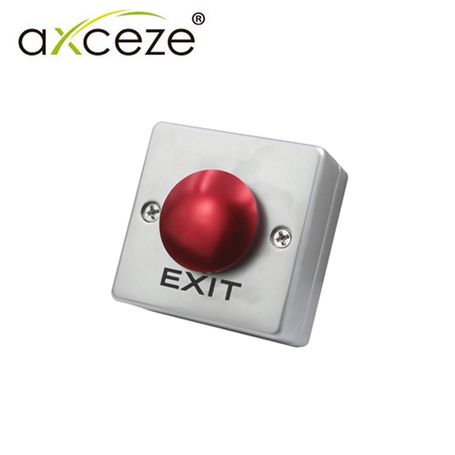 boton liberador axceze axb55 boton tipo push con forma de hongo en color rojo incluye base metálica  fabricado en  aleación de 